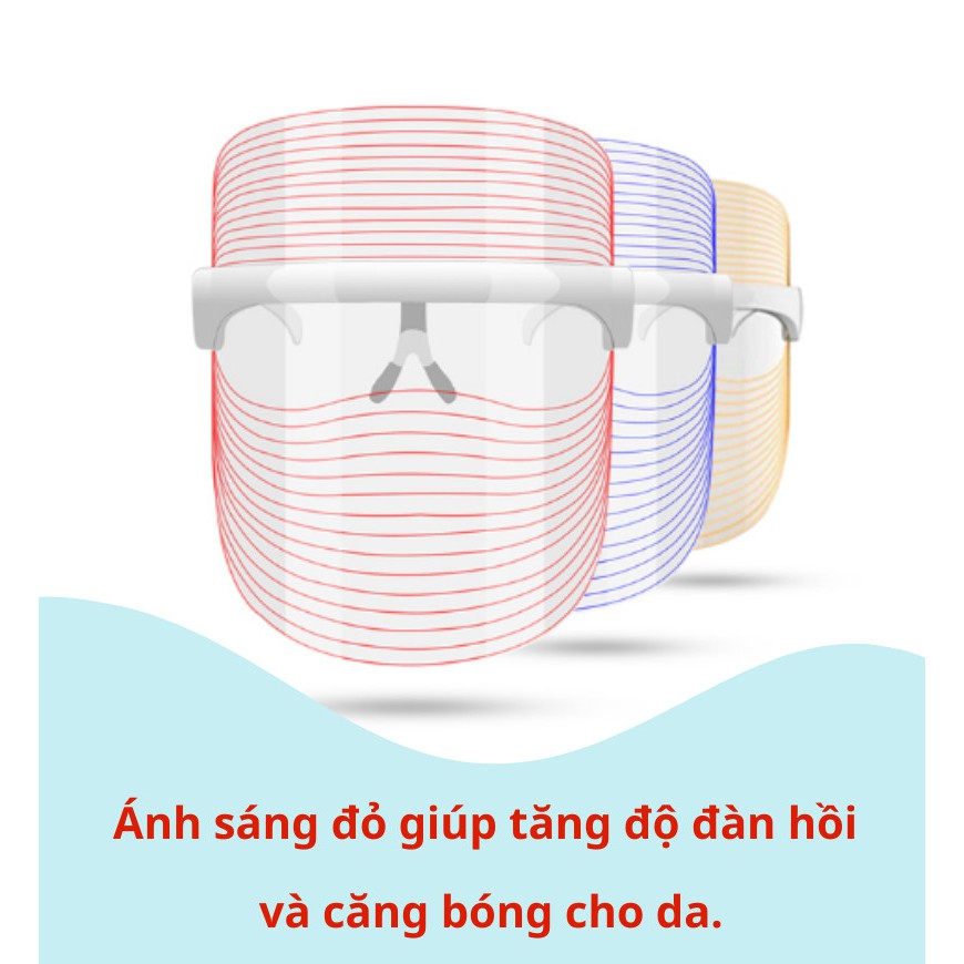 [Amazon Best Seller] Mặt Nạ ánh sáng sinh học, Hỗ Trợ Giảm Mụn,Chống Nếp Nhăn, Ngăn Ngừa Lão Hóa,Giúp da mặt căng mịn