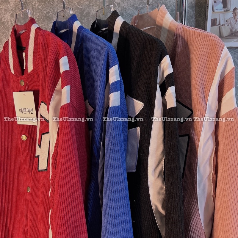 Áo khoác bomber nhung tâm nam nữ form rộng unisex cao cấp thêu G VIỀN VAI - NT1008