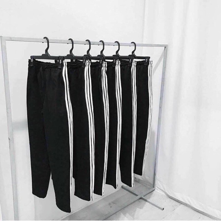 Quần Jogger Nam Nữ, quần thể thao 3 sọc, Chuẩn phom chất Umi Hàn mềm mịn, co giãn 4 chiều  - AJ002