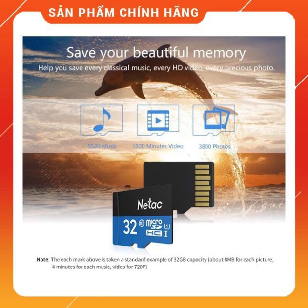 (giá khai trương) Thẻ Nhớ MicroSD NETAC 32GB Class10 Siêu Bền - Bảo Hành 5 Năm | BigBuy360 - bigbuy360.vn
