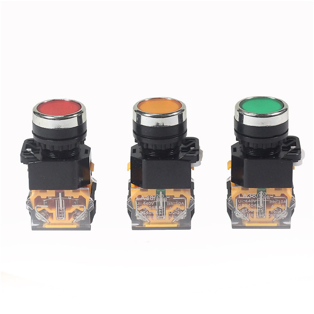 Nút Nhấn Đề Giữ Trạng Thái Không Đèn LA38-11