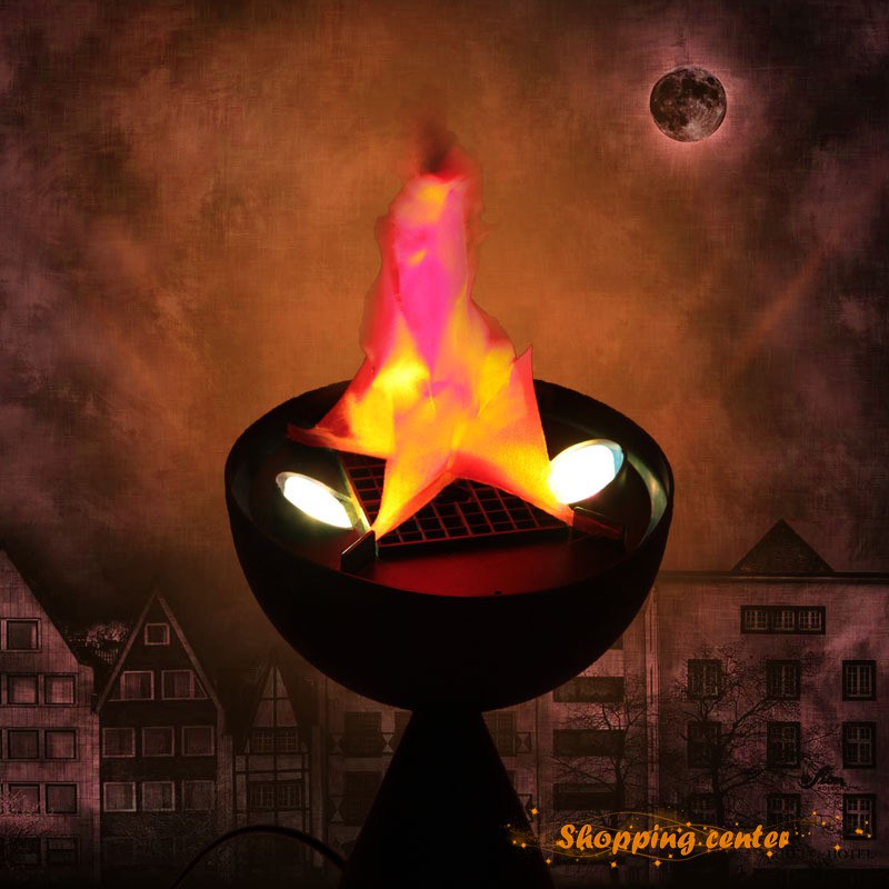Đèn Mô Phỏng Ngọn Lửa 3d Trang Trí Halloween