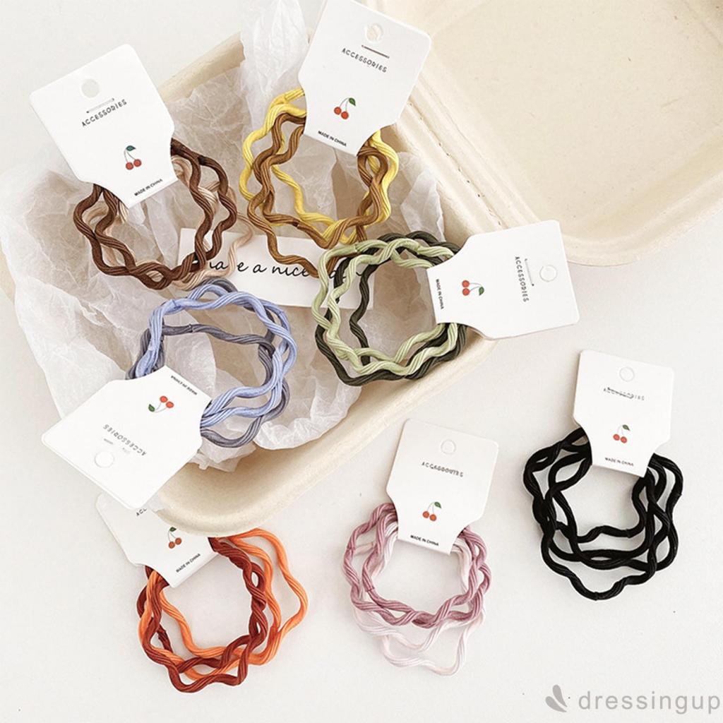 Set 4 dây buộc tóc co giãn thời trang cho nữ