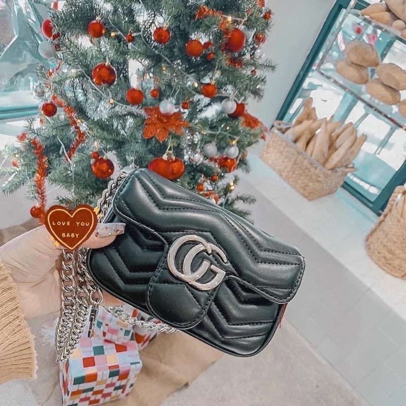 Túi GC marmont, SIZE 18, có dây đeo bụng 3 màu siêu xinh(tuyển sỉ, ctv toàn quốc)