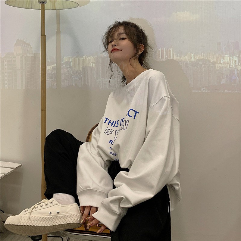 [Áo sweater nữ form rộng phong cách unisex] áo hoodie nữ unisex nỉ da cá thời trang ulzzang hàn quốc đi chơi đi học | BigBuy360 - bigbuy360.vn