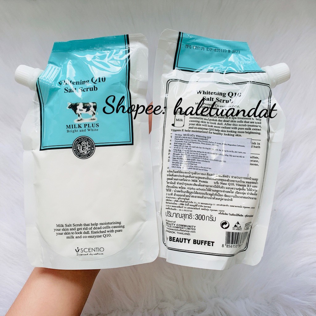 Muối Tẩy Tế Bào Chết Scentio Milk Plus Beauty Buffet Q10 300g