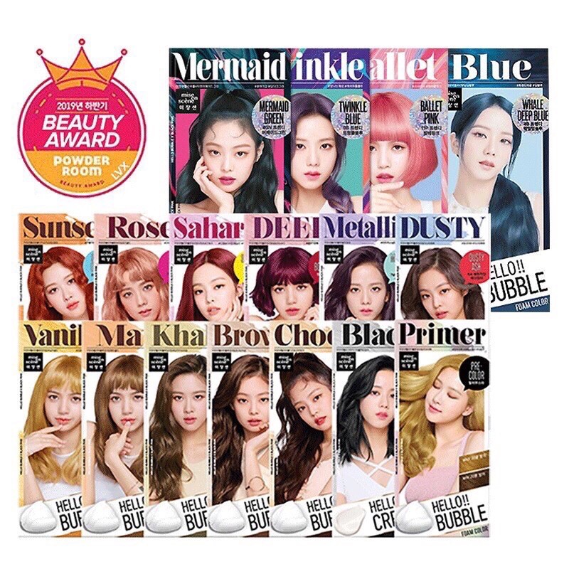 Thuốc nhuộm tóc tạo bọt Hello Bubble Mise en scen