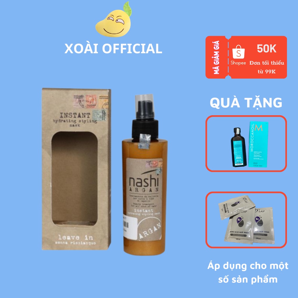 Xịt dưỡng xả khô làm phồng tóc nashi chính hãng 150ml