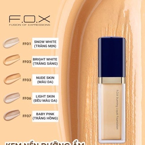 FOX KEM NỀN STUNNING LIQUID FOUNDATION DƯỠNG ẨM LÀM SÁNG DA SPF 30++ (30ML)  - mỹ phẩm ola