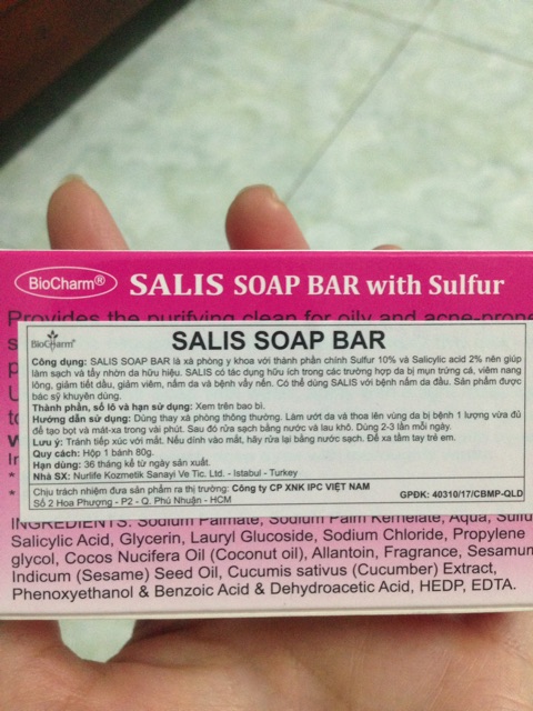 Xà Phòng SALIS Soap Bar ( hạn 2023)