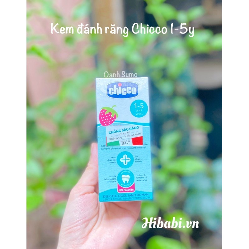 Kem Đánh Răng Hương Dâu 12M+ Chicco Nuốt Được