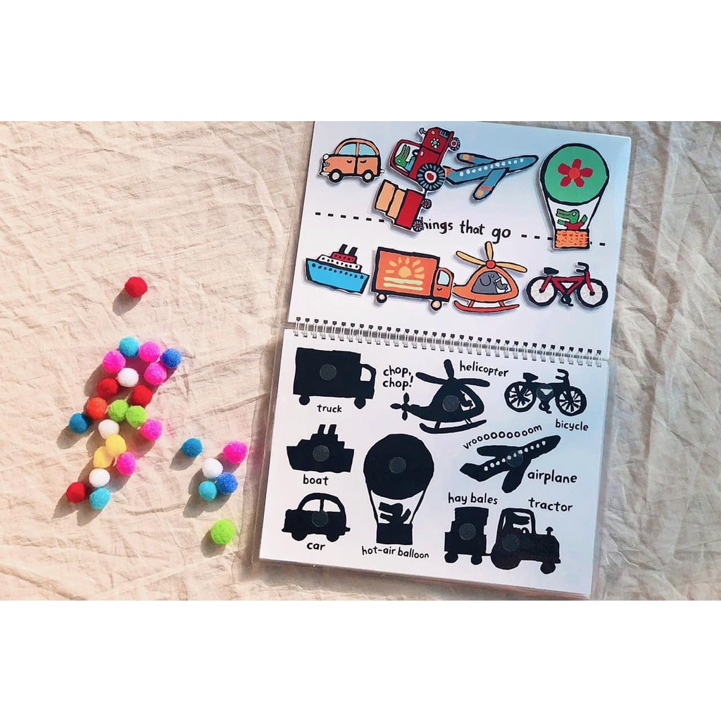 BỘ HỌC LIỆU BÓC DÁN MONTESSORI THING THAT GO.