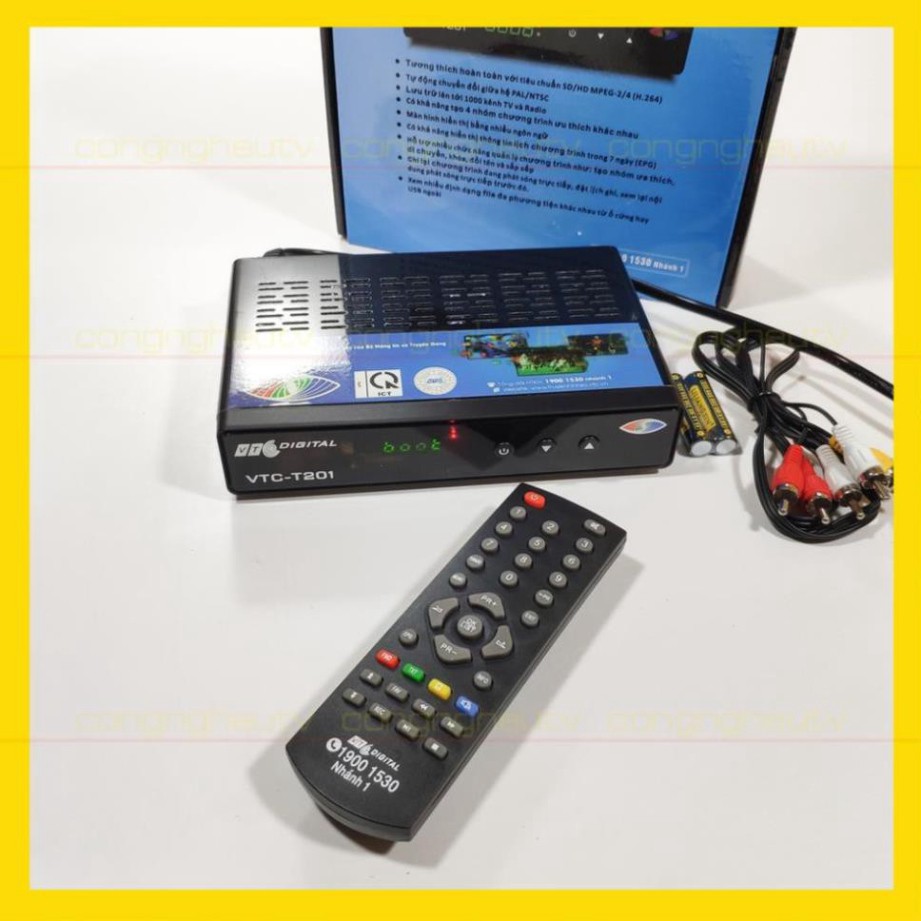 Đầu thu kĩ thuật số mặt đất DVB T2 VTC T201 - BH 12 tháng