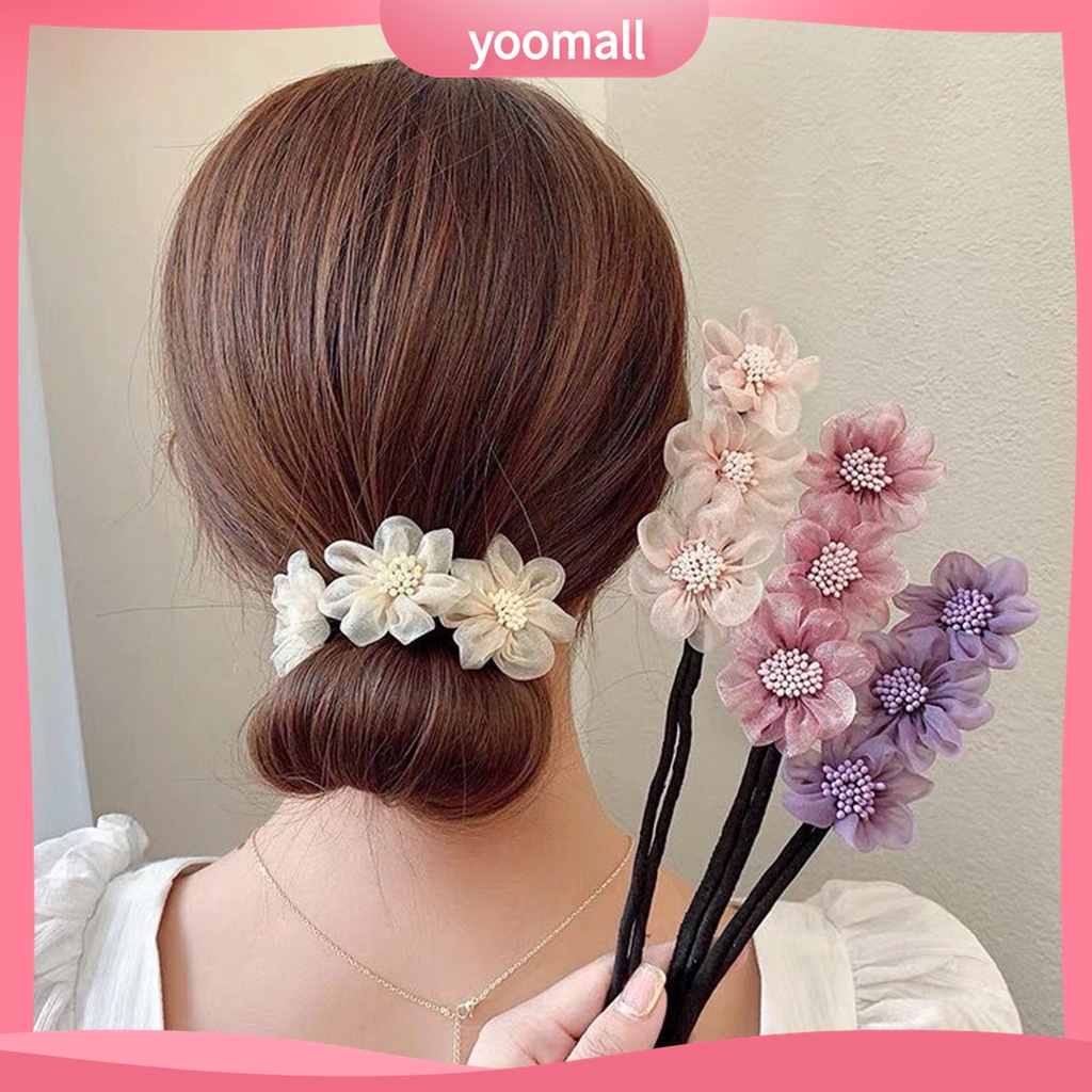 Kẹp tóc hình hoa chống rơi xinh xắn tiện dụng