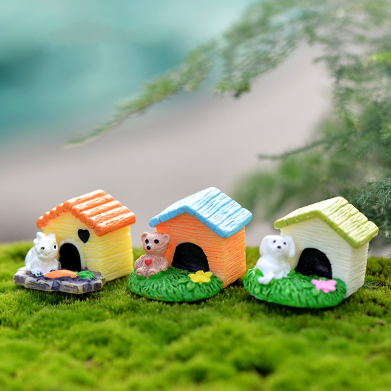 Phụ kiện ngôi nhà động vật mini dành cho trang trí sân vườn