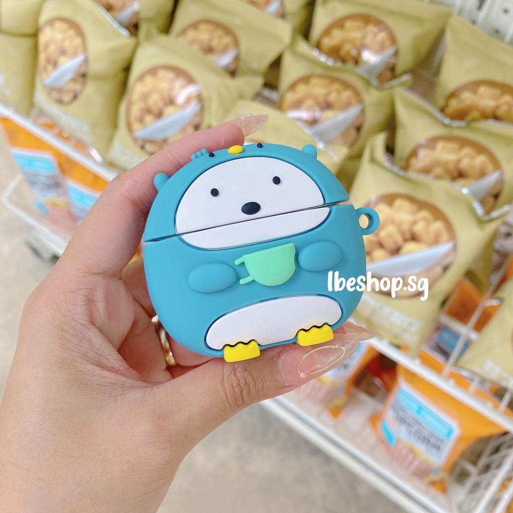Ốp Bảo Vệ Tai Nghe Case Airpods 1 2 3 Pro Hình Sumikko Gurashi Chất Liệu Silicone Chống Trầy Xước Chống Va Đập