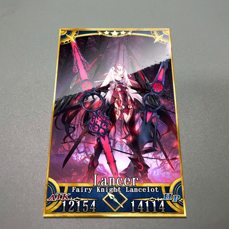 Thẻ bài custom card bánh xốp anime Fate/Grand Order FGO để sưu tầm tự chọn Fairy Knight Lancelot