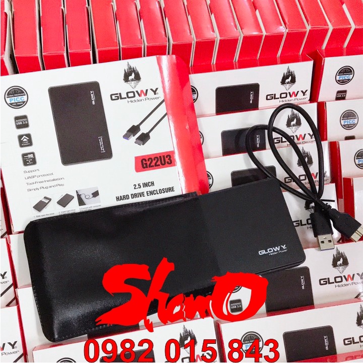 Box ổ cứng 2,5&quot; Gloway G22U3 – Sata3.0 – USB3.0 - Nhựa ABS đen – CHÍNH HÃNG – Bảo hành 12 tháng