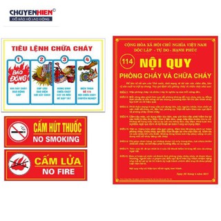 Tiêu lệnh PCCC đầy đủ 4 tấm,Bình chữa cháy MFZL4 ABC