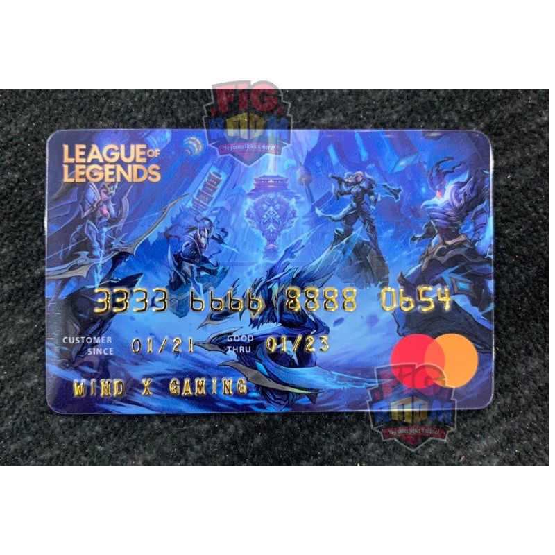 Thẻ ATM League Bank Master Card customise các vị tướng/trang phục Liên Minh Huyền Thoại, LMHT Tốc chiến