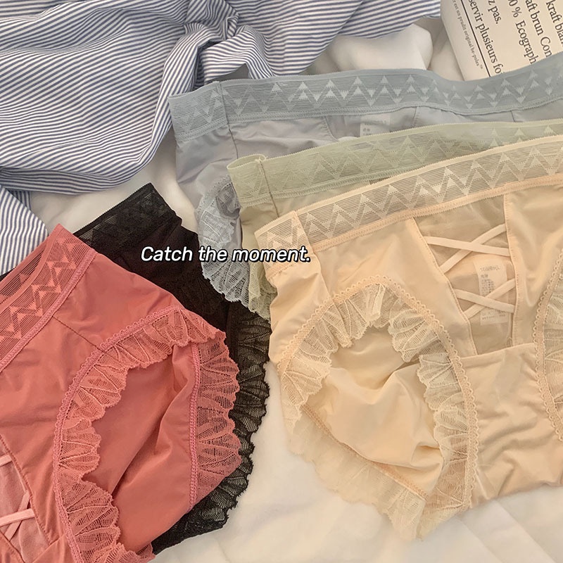 Quần Lót cotton Phối Ren Thoáng Khí Quyến Rũ Cho Nữ