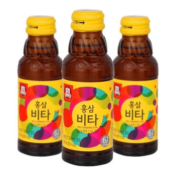 Nước uống tăng lực KGC Cheong Kwan Jang hồng sâm Vita 100ml - 10 chai