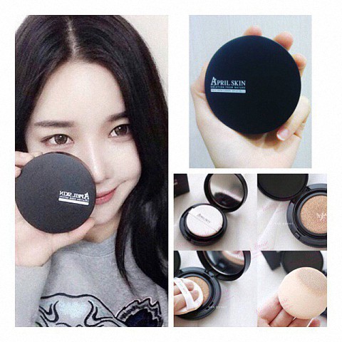 Phấn Nước April Skin Black Magic Snow Cushion No.21(tone sáng)