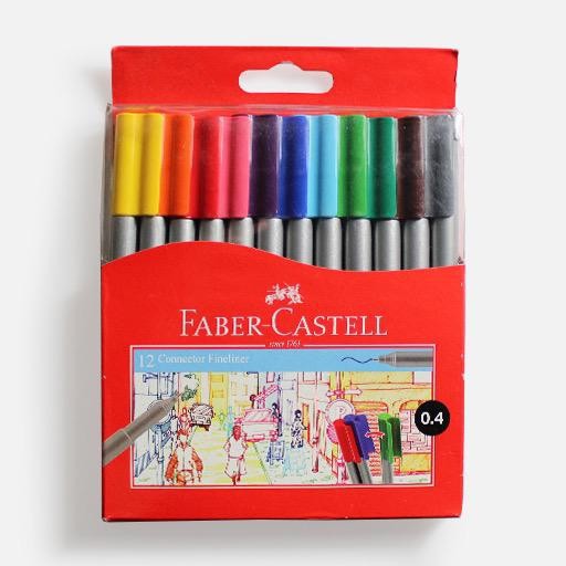 BÚT DẠ KIM / LINE MÀU NGÒI 0.4 MM NẮP KẸP FABER CASTELL BỘ 12/18/30 MÀU (FABER CASTELL CONNECTOR FINELINER SET 12/18/30)