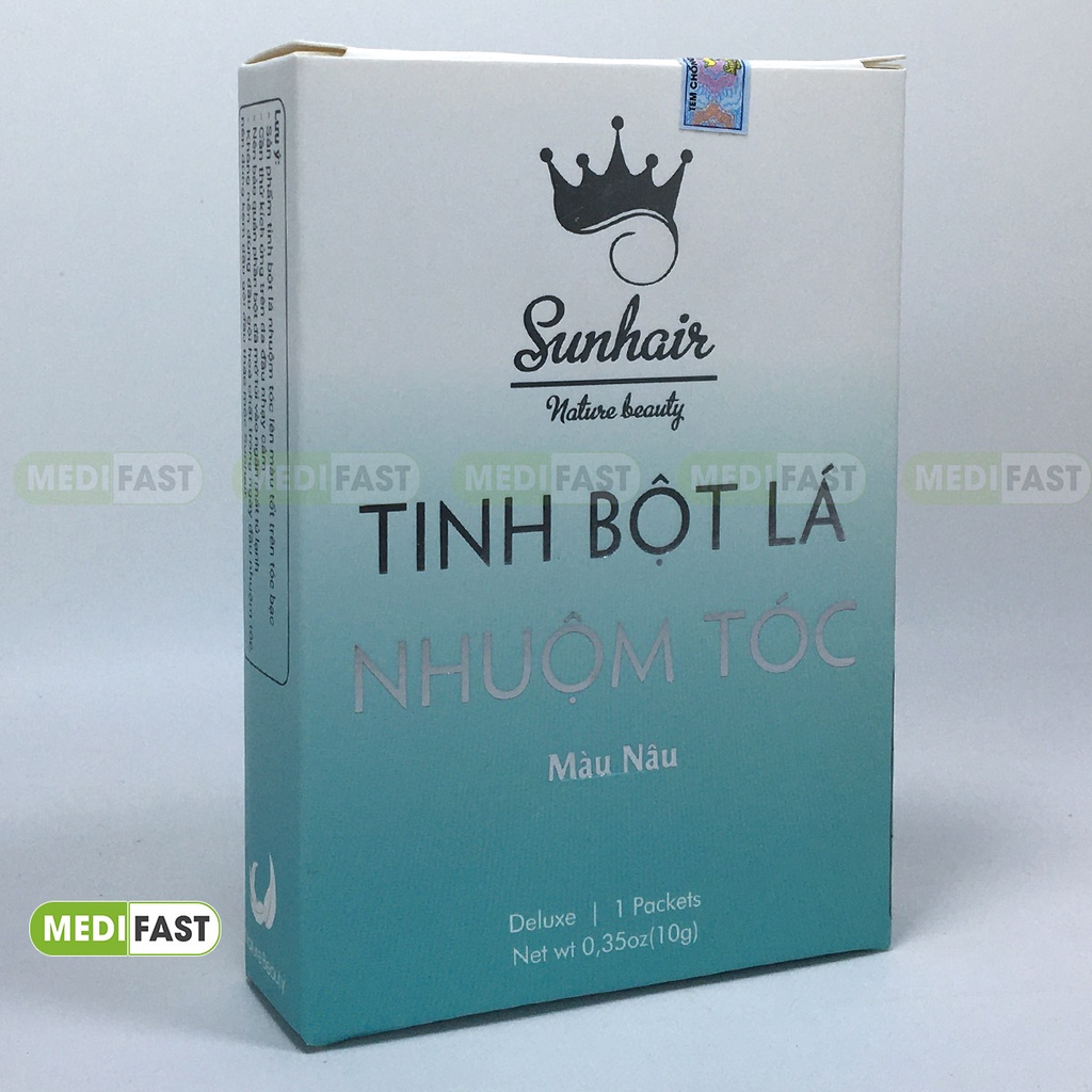 Thuốc nhuộm tóc Sunhair - Chiết xuất thảo dược - Hai màu đen, nâu - An toàn cho da đầu