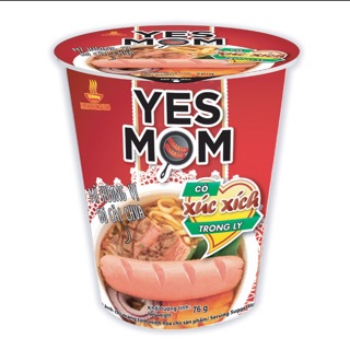1 Thùng 24 Ly mỳ Xúc Xích Yes Mom vị Bò Cải Chua