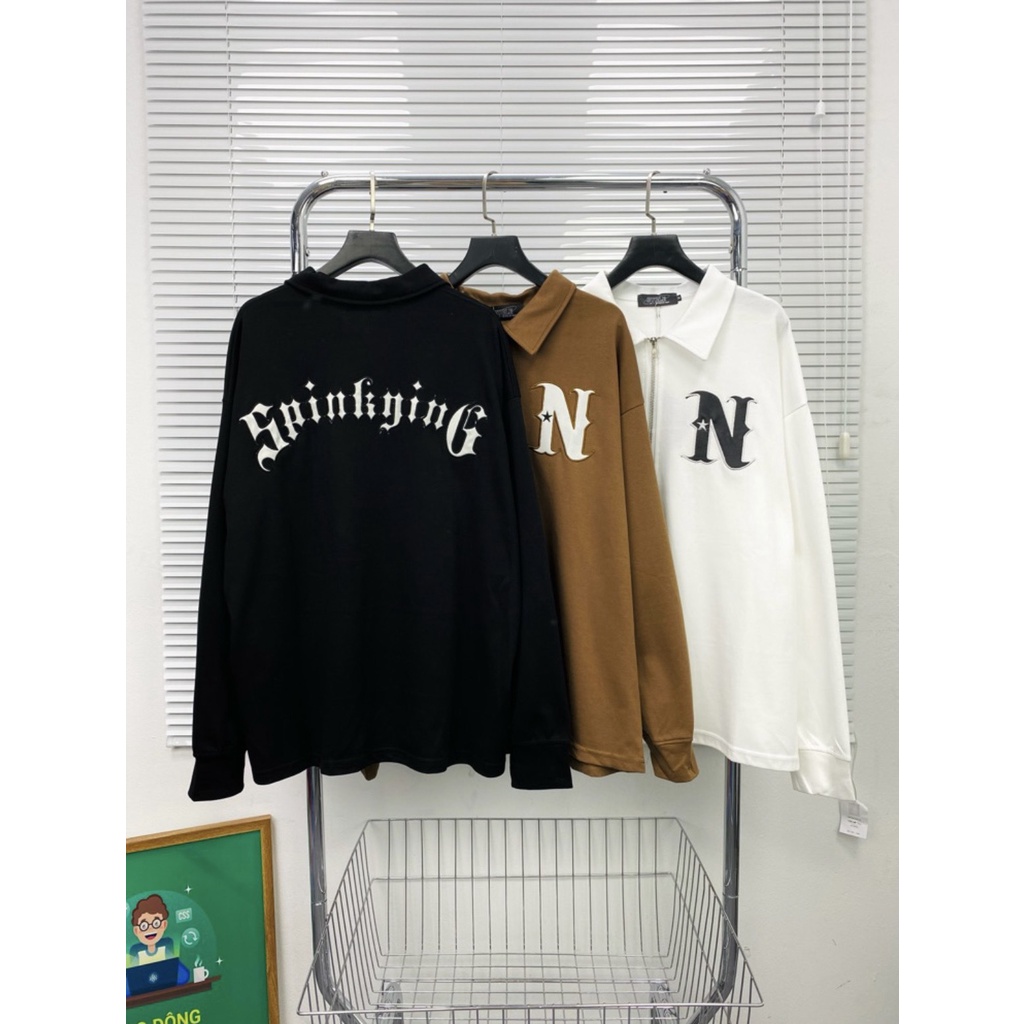 Áo Sweater Unisex khóa cổ RN by Yuna Unisex