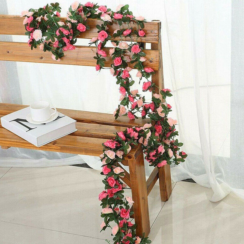 Set 2 Dây Hoa Hồng Giả Nhiều Màu Trang Trí Tiệc