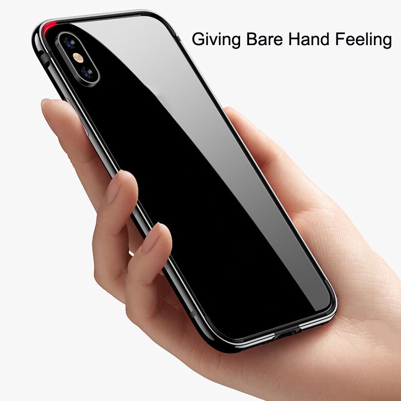 Ốp Điện Thoại Viền Nhôm Cứng Siêu Mỏng Cho iPhone XS X 10 XR 8 7 6 6S Plus XS Max