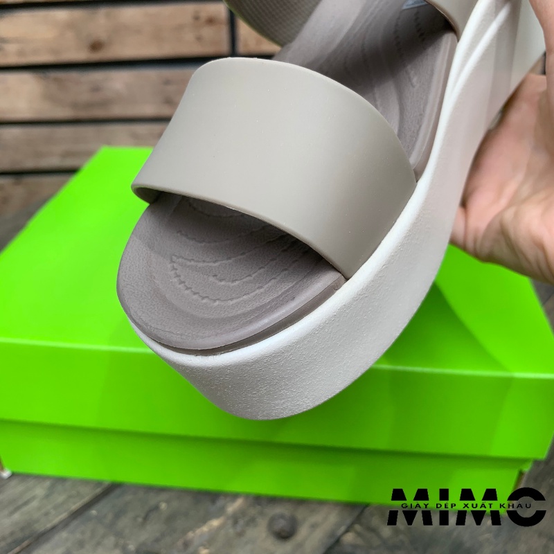 Sandal Cross Brooklyn quai ngang, sandal cao gót 5p màu be êm nhẹ, bền đẹp cho nữ