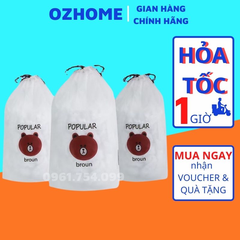 Combo 100 màng bọc thực phẩm, túi bọc thực phẩm PE tái sử dụng có chun co giãn