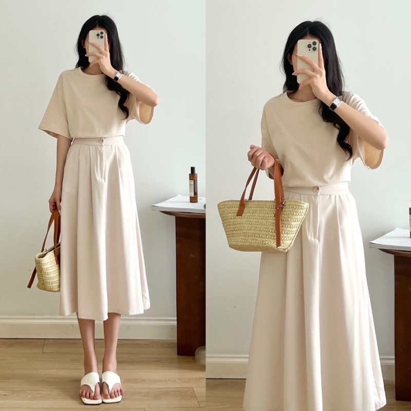 Áo phông trơn dáng oversize_A0606
