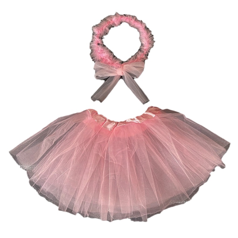 Set Váy Tutu + Băng Đô Công Chúa Xinh Xắn Cho Bé Gái