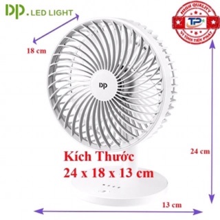 QUẠT SẠC TÍCH ĐIỆN DP DP - 7625 ( CẦM TAY HOẶC ĐỂ BÀN )