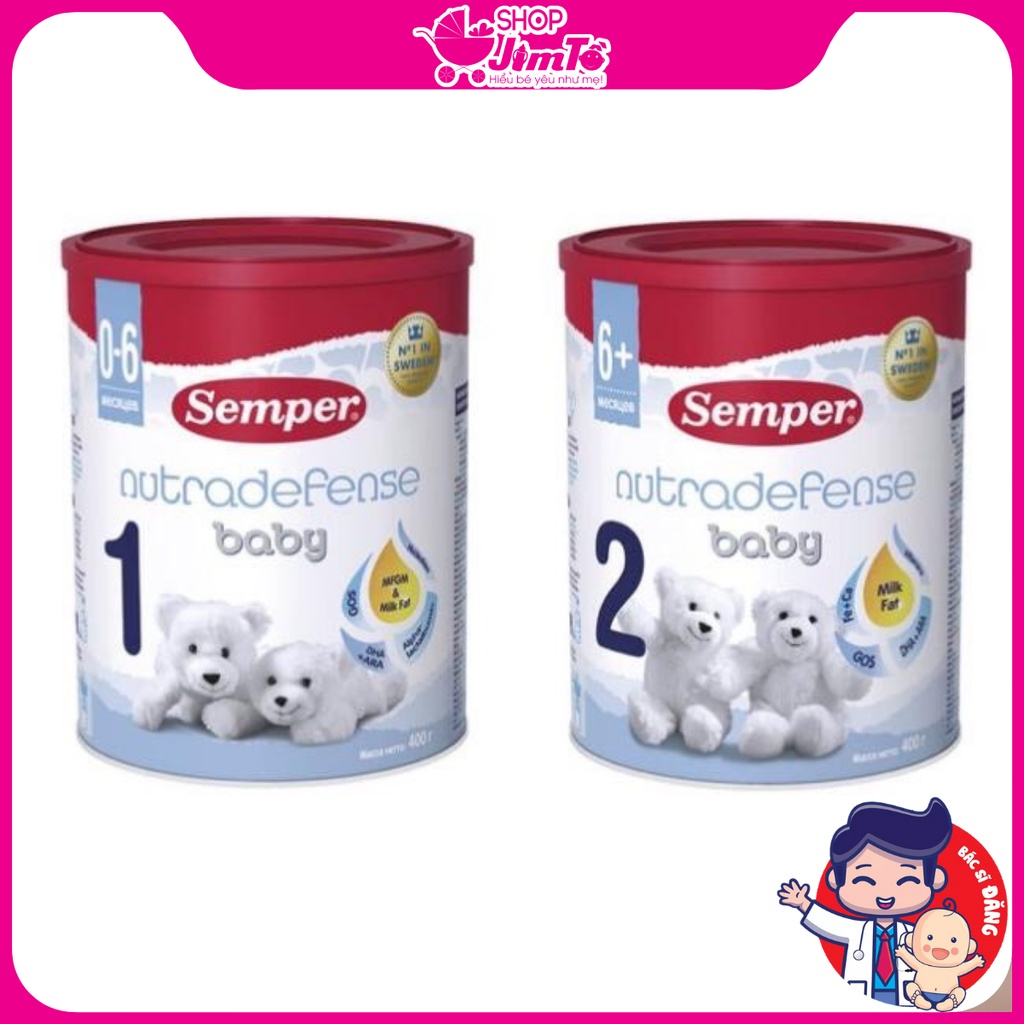 Sữa Semper Nga Dành Cho Bé Táo Bón, Lười Ăn, Chậm Tăng Cân số 1, số 2 400g
