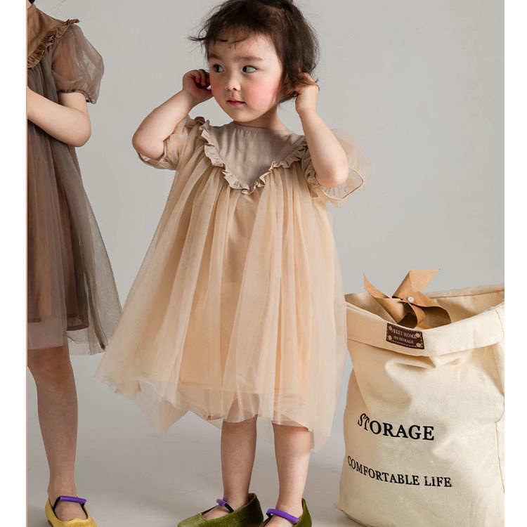 Đầm Công Chúa Dáng Rộng Bằng Vải Tuyn Thoáng Khí Thời Trang Mùa Hè Hàn Quốc Thiết Kế Kiểu Công Chúa Thời Trang Mùa Hè Dành Cho Bé Gái 2022