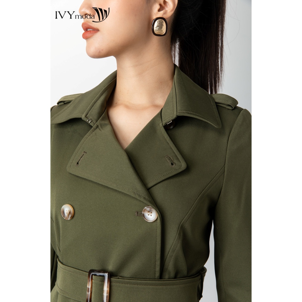 Áo Trench coat nữ dáng dài IVY moda MS 71M7031