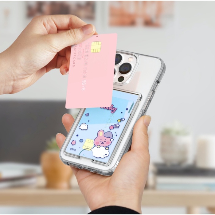 Ốp điện thoại in hình BT21 có ngăn đựng thẻ thích hợp cho IPhone14 IPhone13 13PRO MAX IPhone12 12PRO 11 IP11PRO IP11PRO MAX