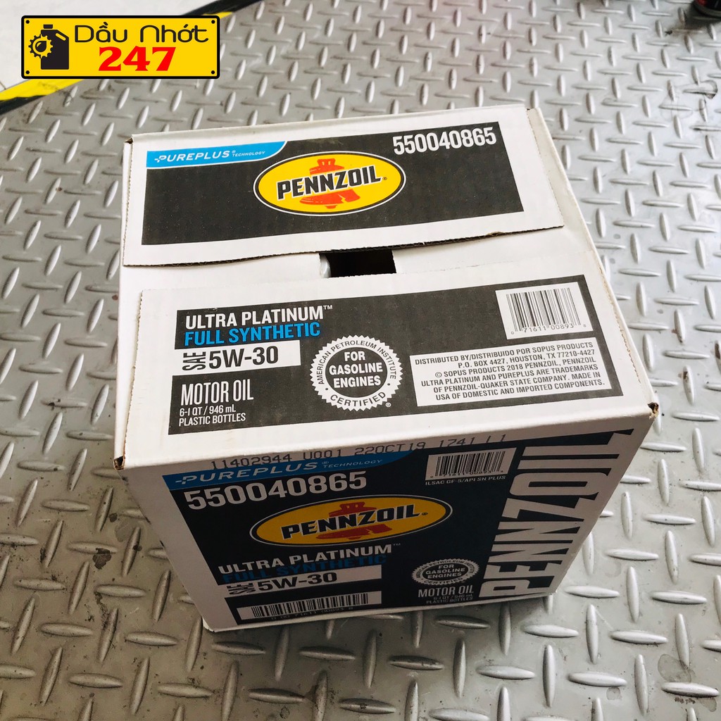 (Bán sỉ) Thùng nhớt Pennzoil Ultra Platinum 5w30 946ml x 6 chai