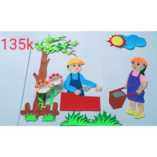 Góc xây dựng. Đồ dùng mầm non, góc trang trí mầm non