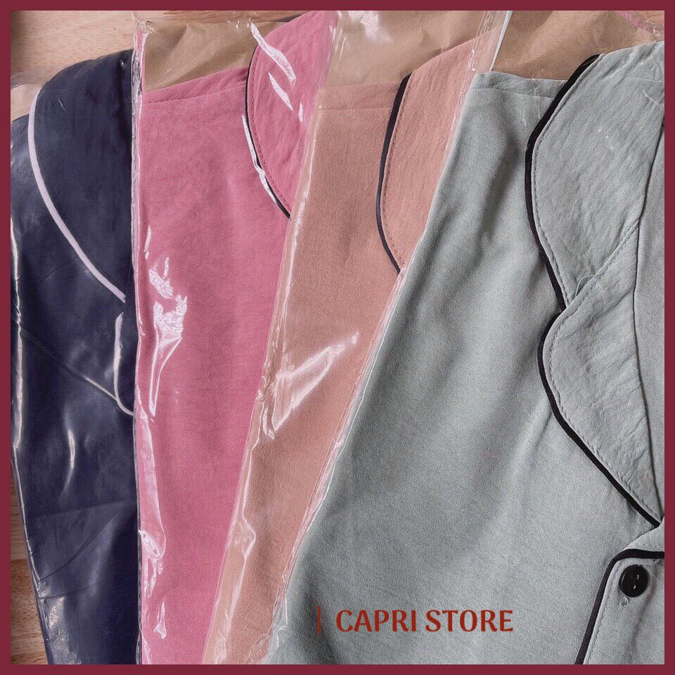 Bộ đồ Pijama ngắn cổ sen đũi lụa siêu mát hot 2022- Capri Store