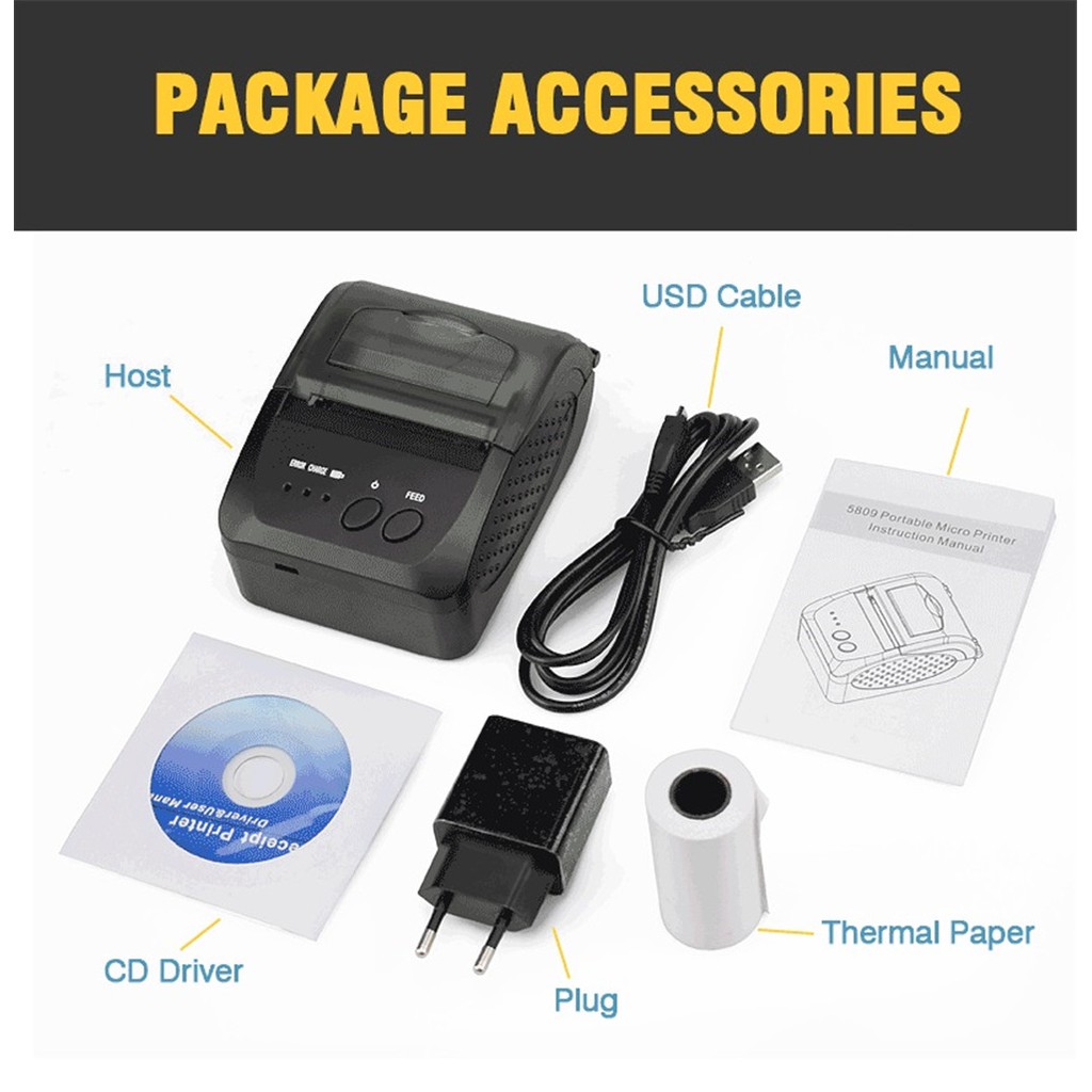 Máy in Nhiệt Zjiang 5809 POS Máy in hoá đơn Bill Nhiệt hóa đơn như biên lai thanh toán | BigBuy360 - bigbuy360.vn