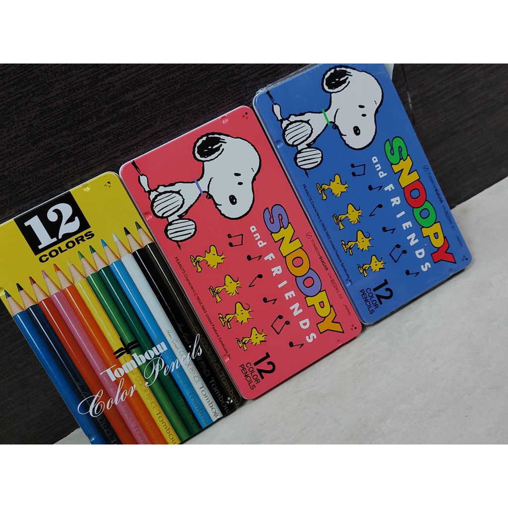 Bộ Bút Chì Màu TOMBOW (Nhật Bản). SNOOPY AND FRIENDS ( Made in Japan)