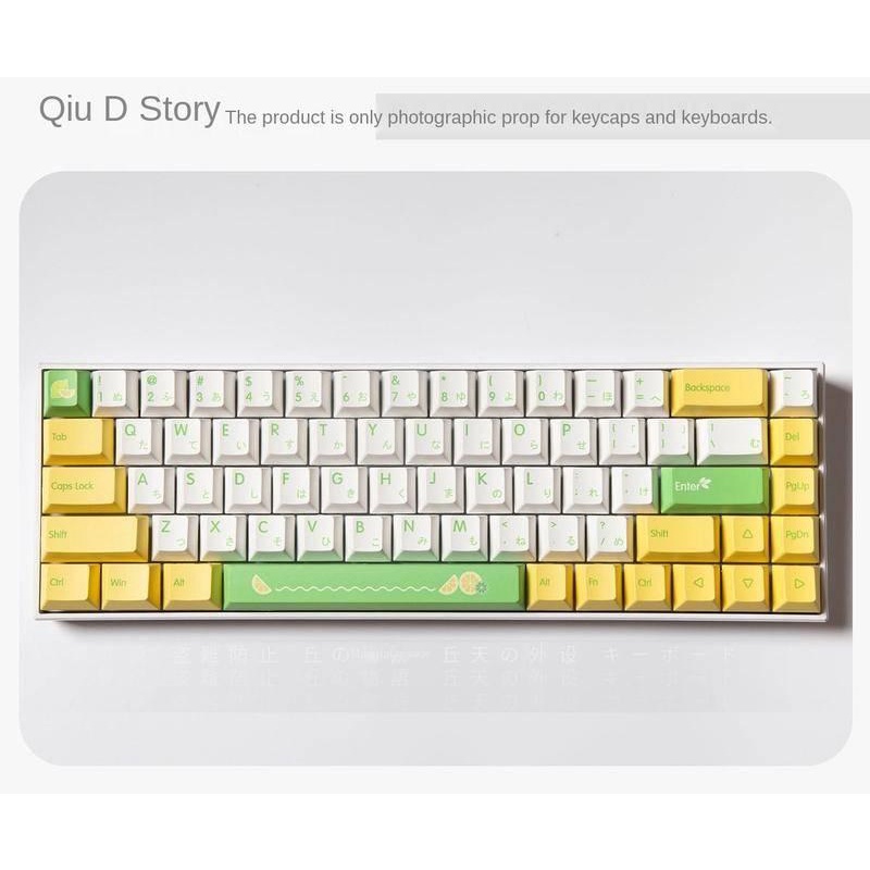 Lemon Keycap CHERRY Profile Dye-Sublimation 139 Phím Keycaps PBT dày cho Bàn phím cơ MX Switch
