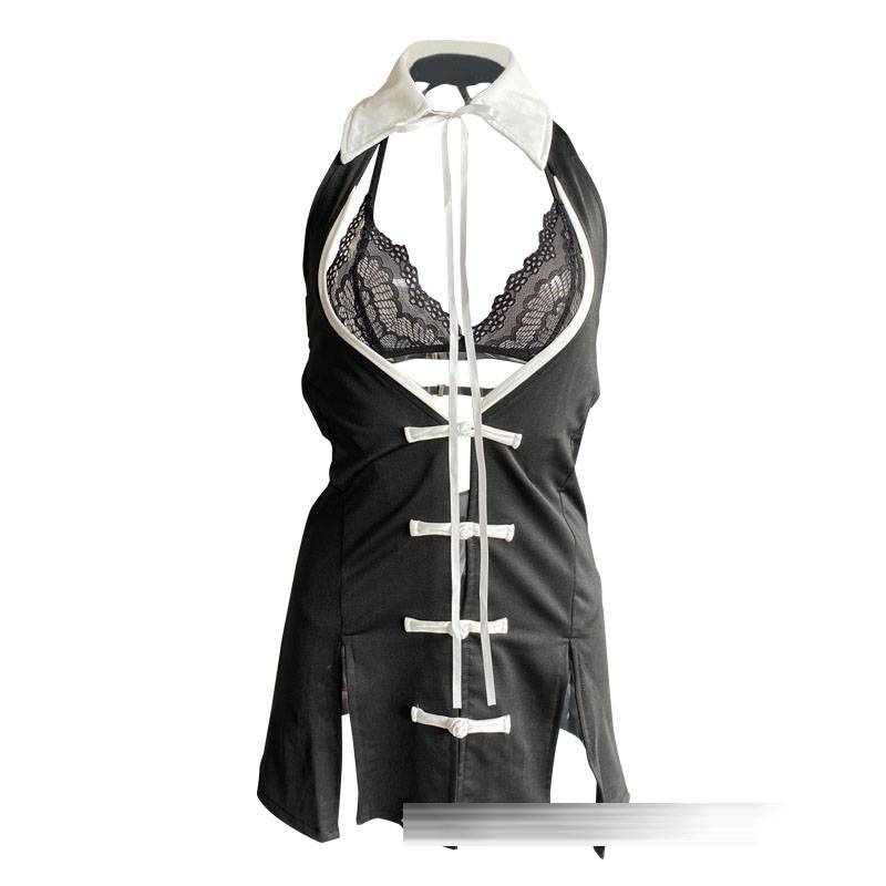 Đồ ngủ Sườn Xám Phối Lưới Phong Cách Trung Hoa Cổ Điển Quyến Rũ Dành Cho Nữ