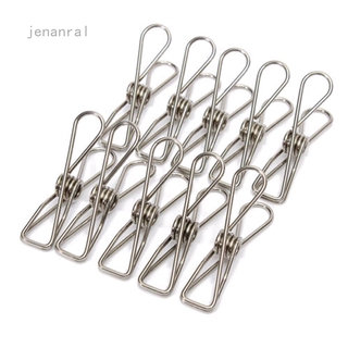 Jenanral Bộ 10 kẹp phơi quần áo chất liệu thép không gỉ